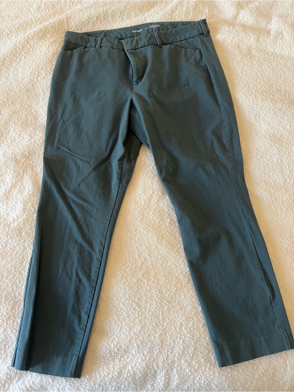 Old Navy High Rise Pixie Skinny Ankle Pants - Dark Teal - Picture 3 of 9